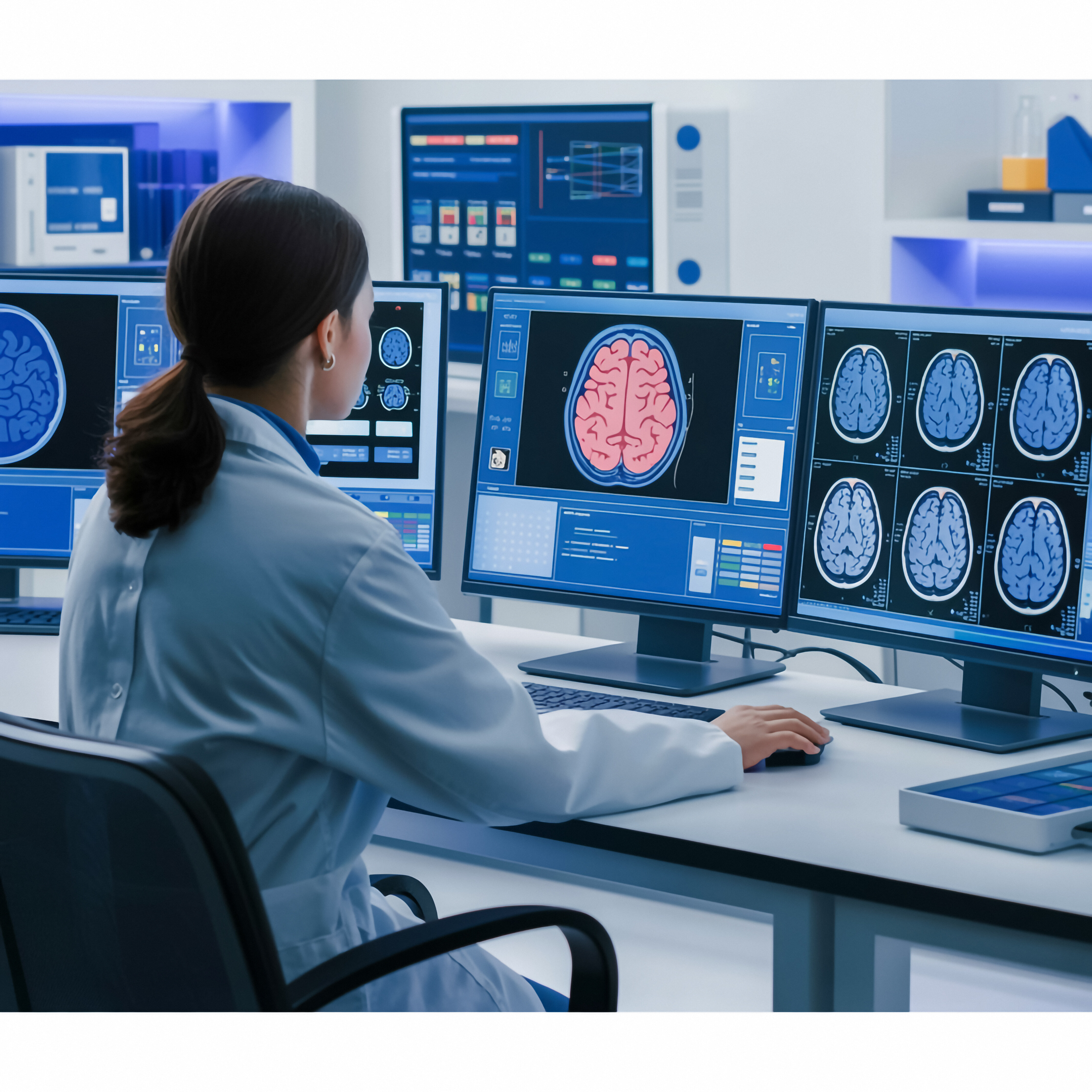 طبيب يراجع بيانات طبية